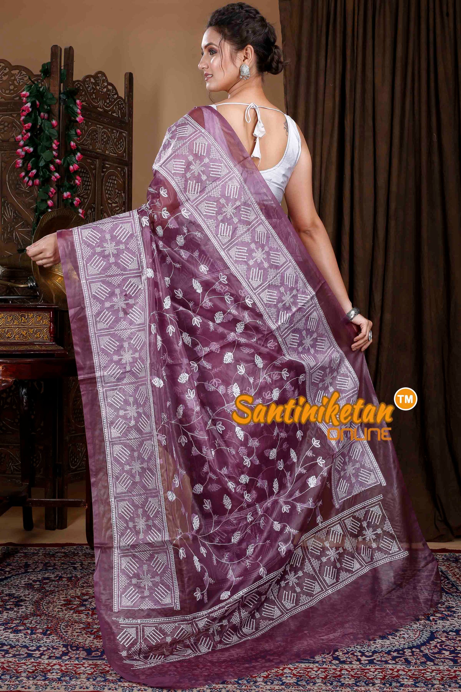 Kota Semi Organza Embroidery Saree SN202310021