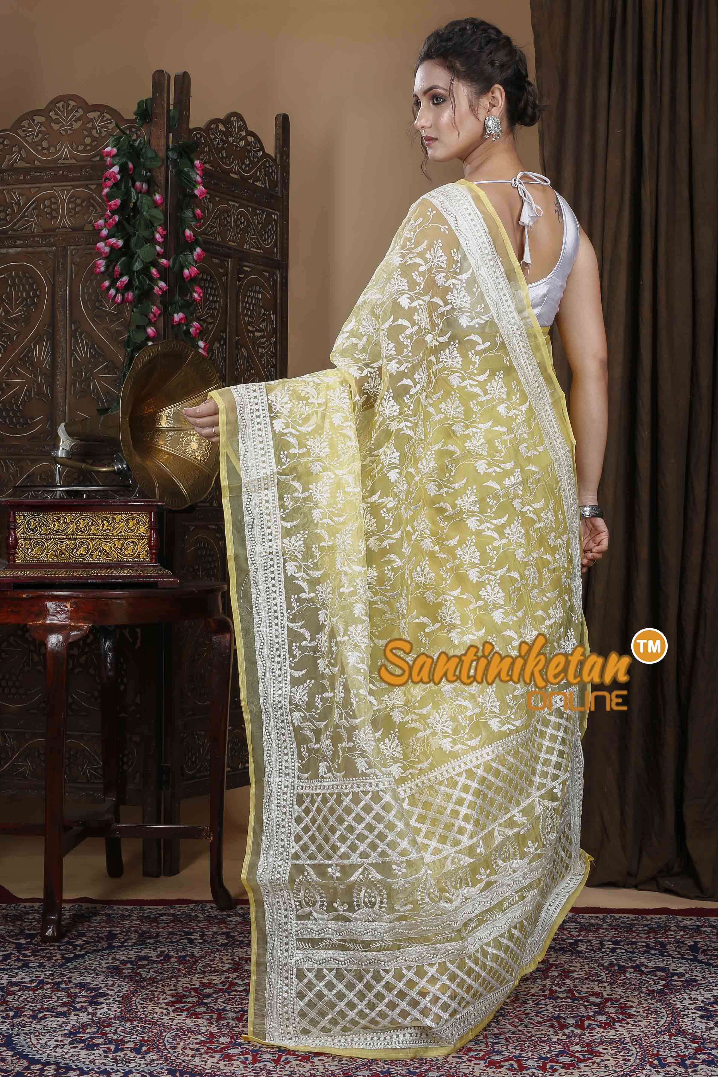 Kota Semi Organza Embroidery Saree SN20239968