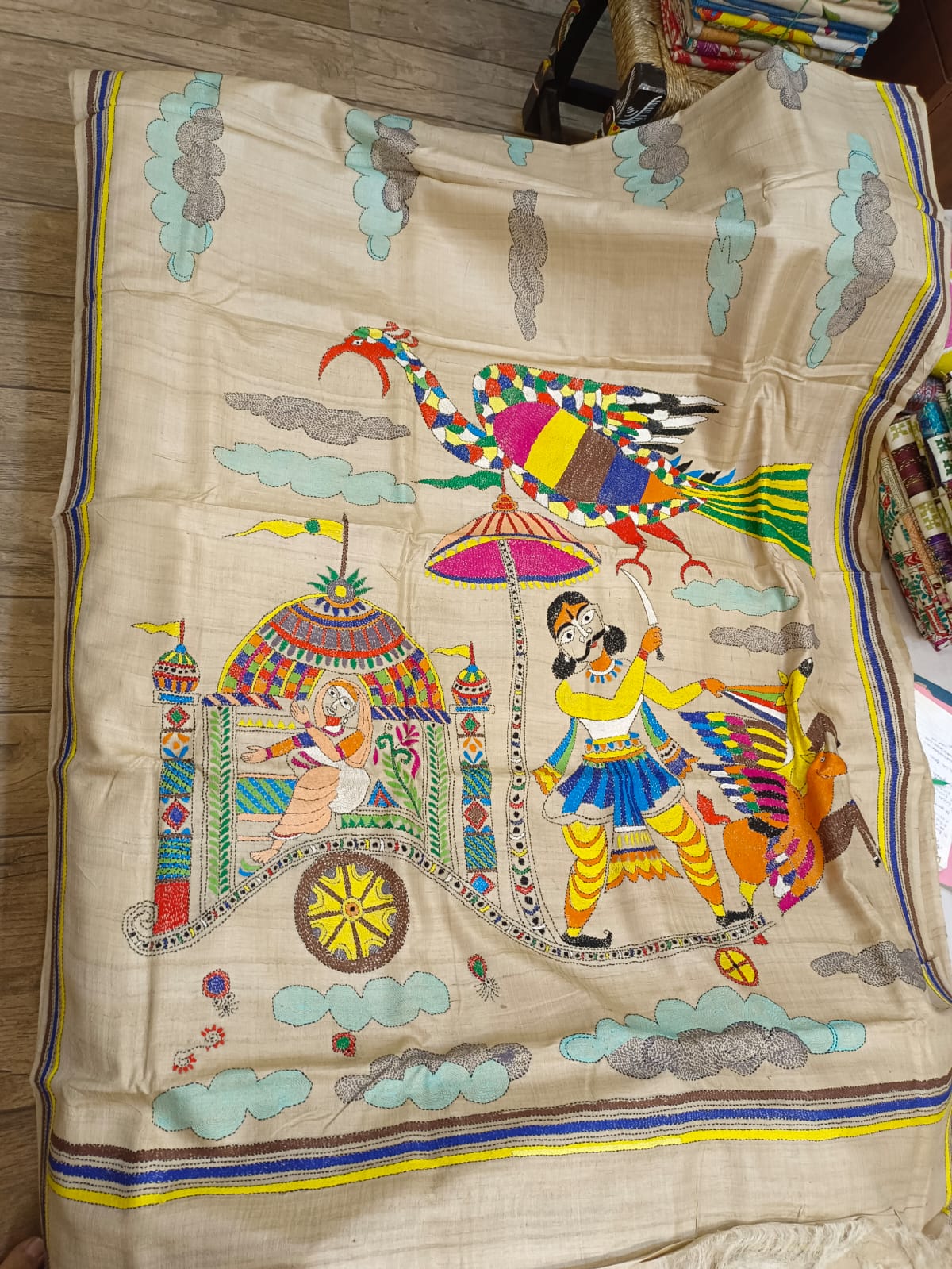 Gachi Tussar Silk Kantha Stitch Saree SN20239814