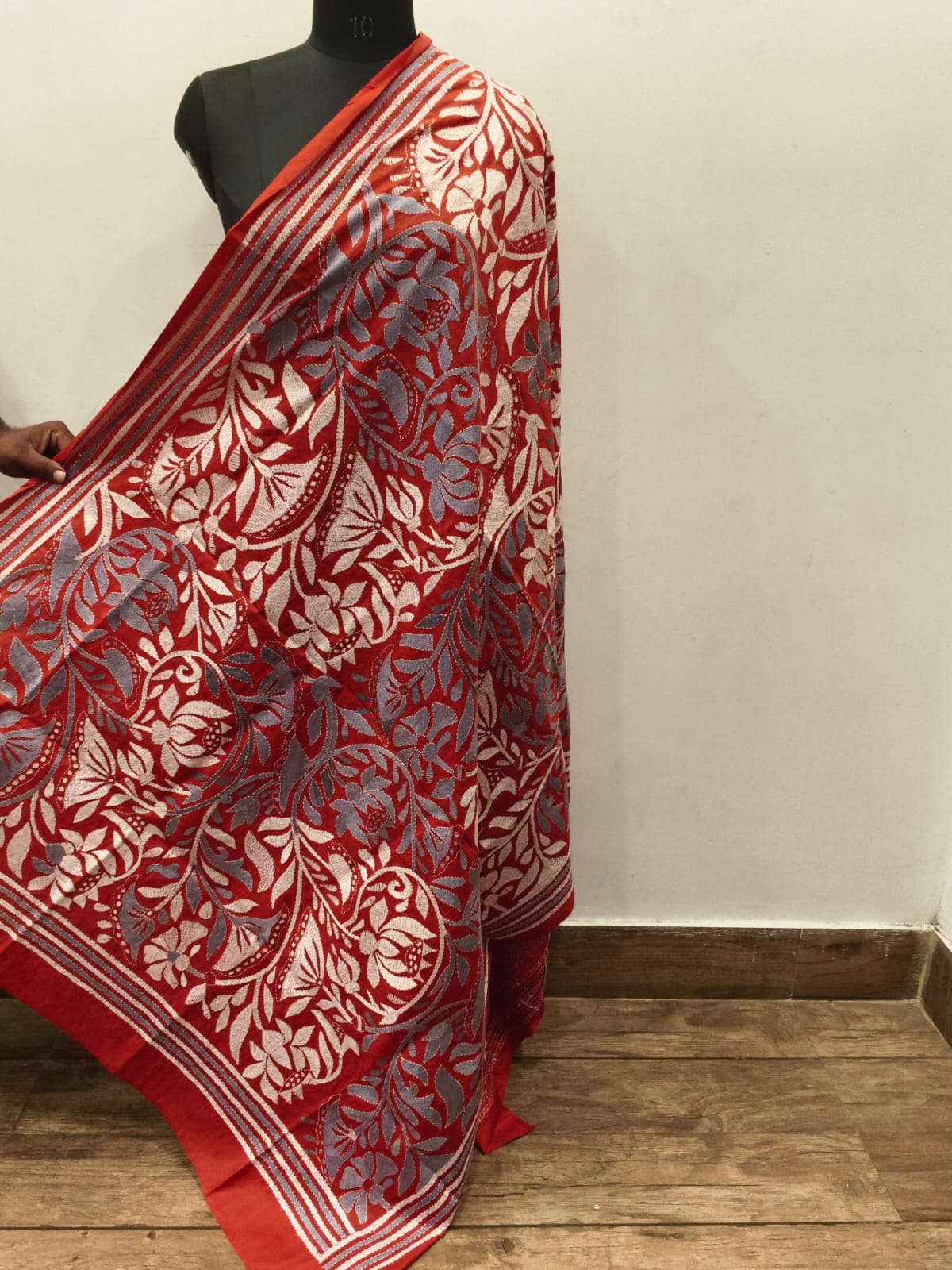 Pure Bangalore Silk Kantha Stitch Dupatta SN26KD99