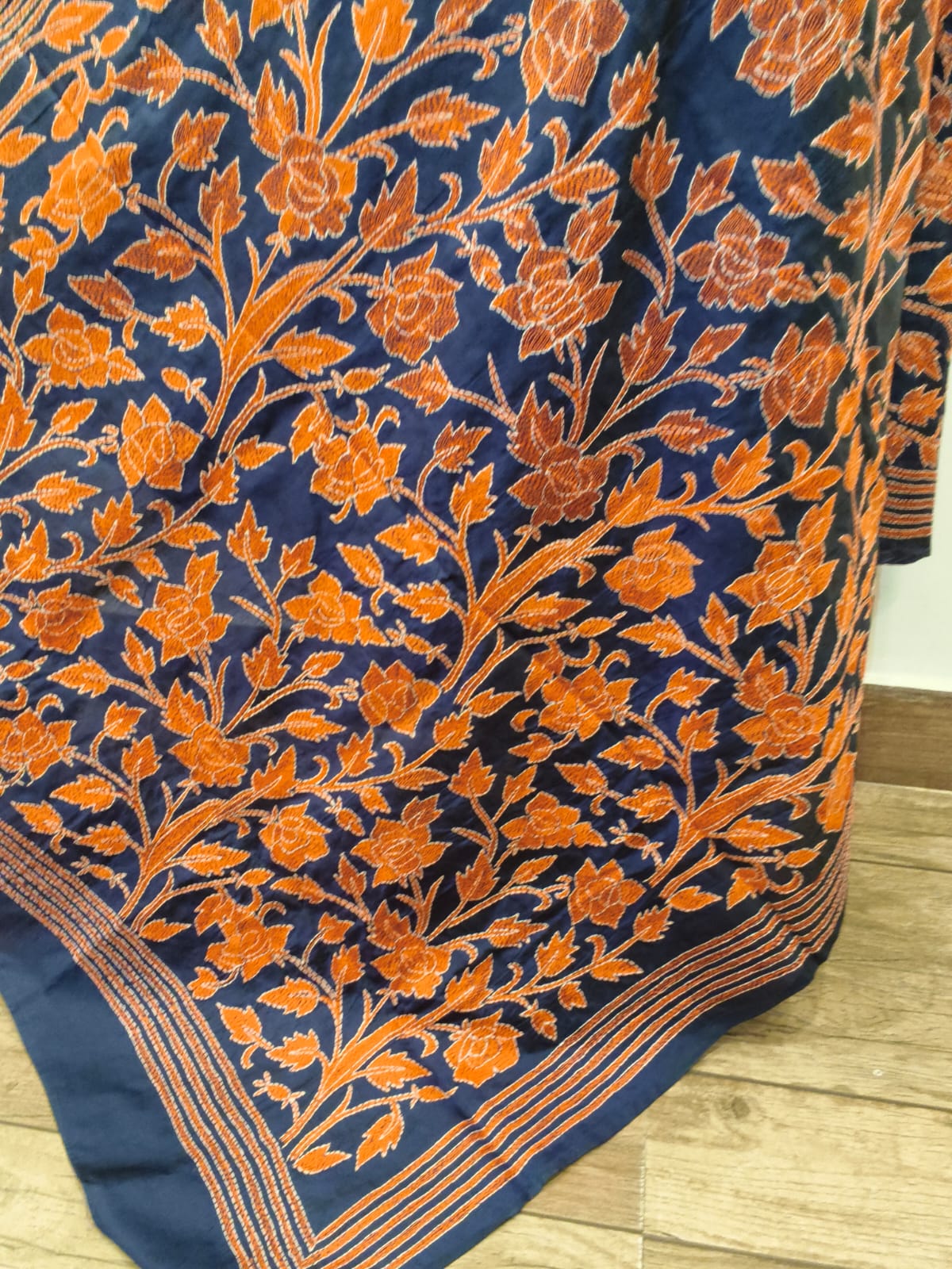 Pure Bangalore Silk Kantha Stitch Dupatta SN26KD106
