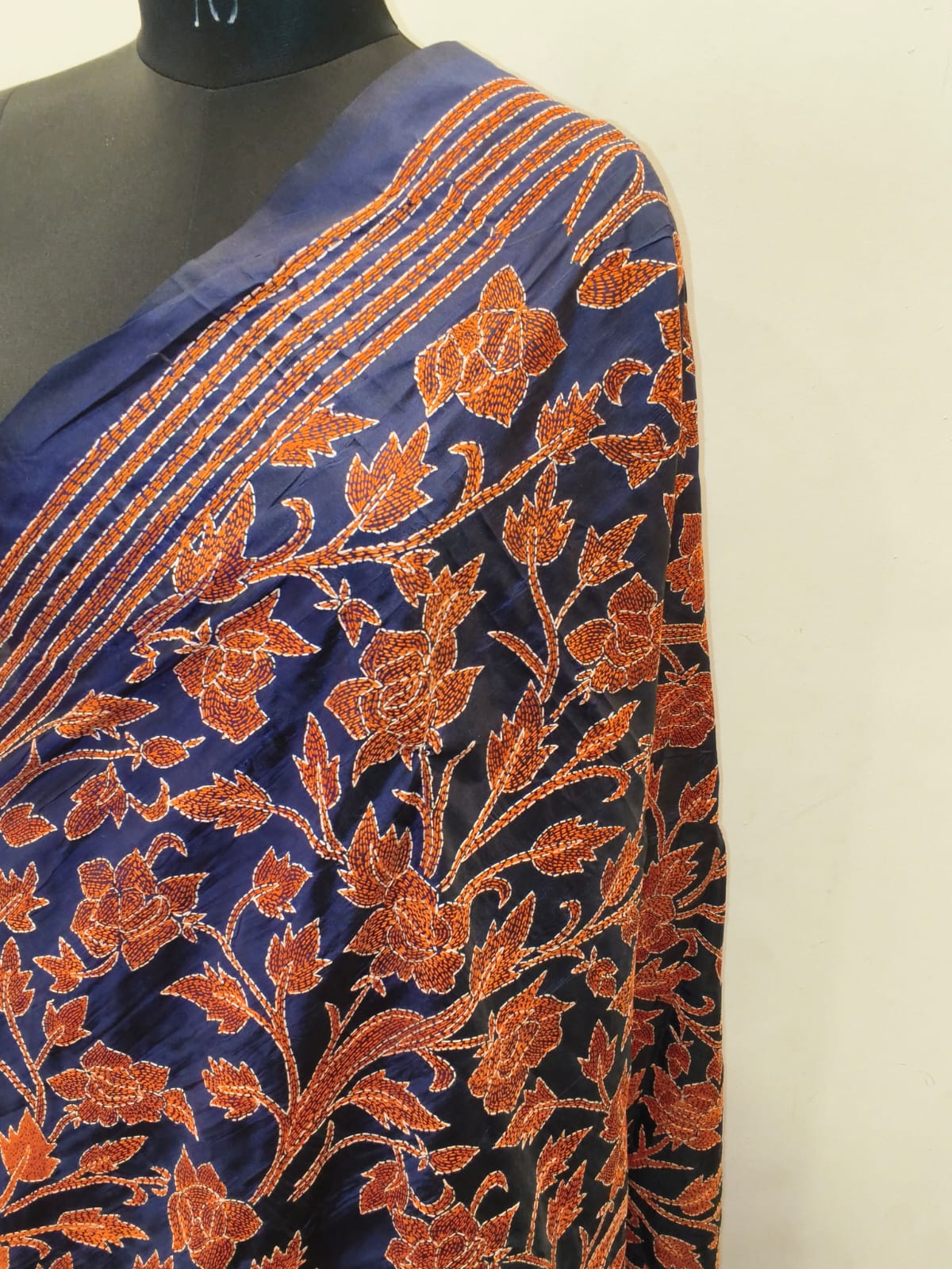 Pure Bangalore Silk Kantha Stitch Dupatta SN26KD106