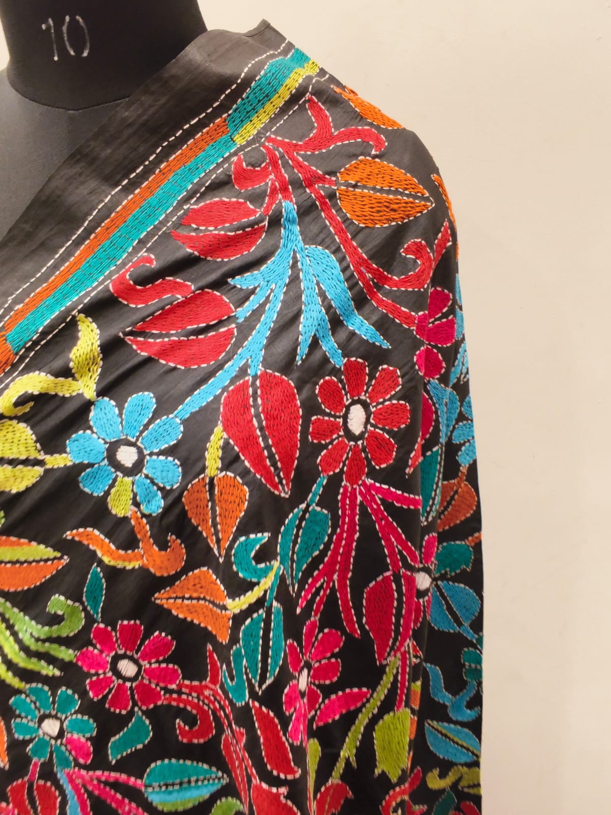 Pure Bangalore Silk Kantha Stitch Dupatta SN26KD111