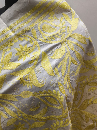 Tussar Kantha Stitch Dupatta SN26KD115