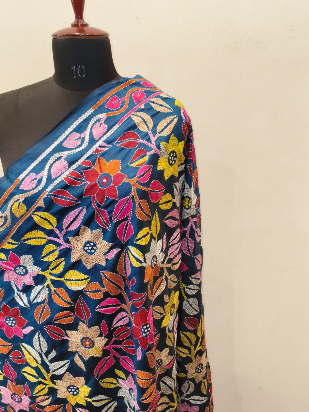 Pure Bangalore Silk Kantha Stitch Dupatta SN26KD122