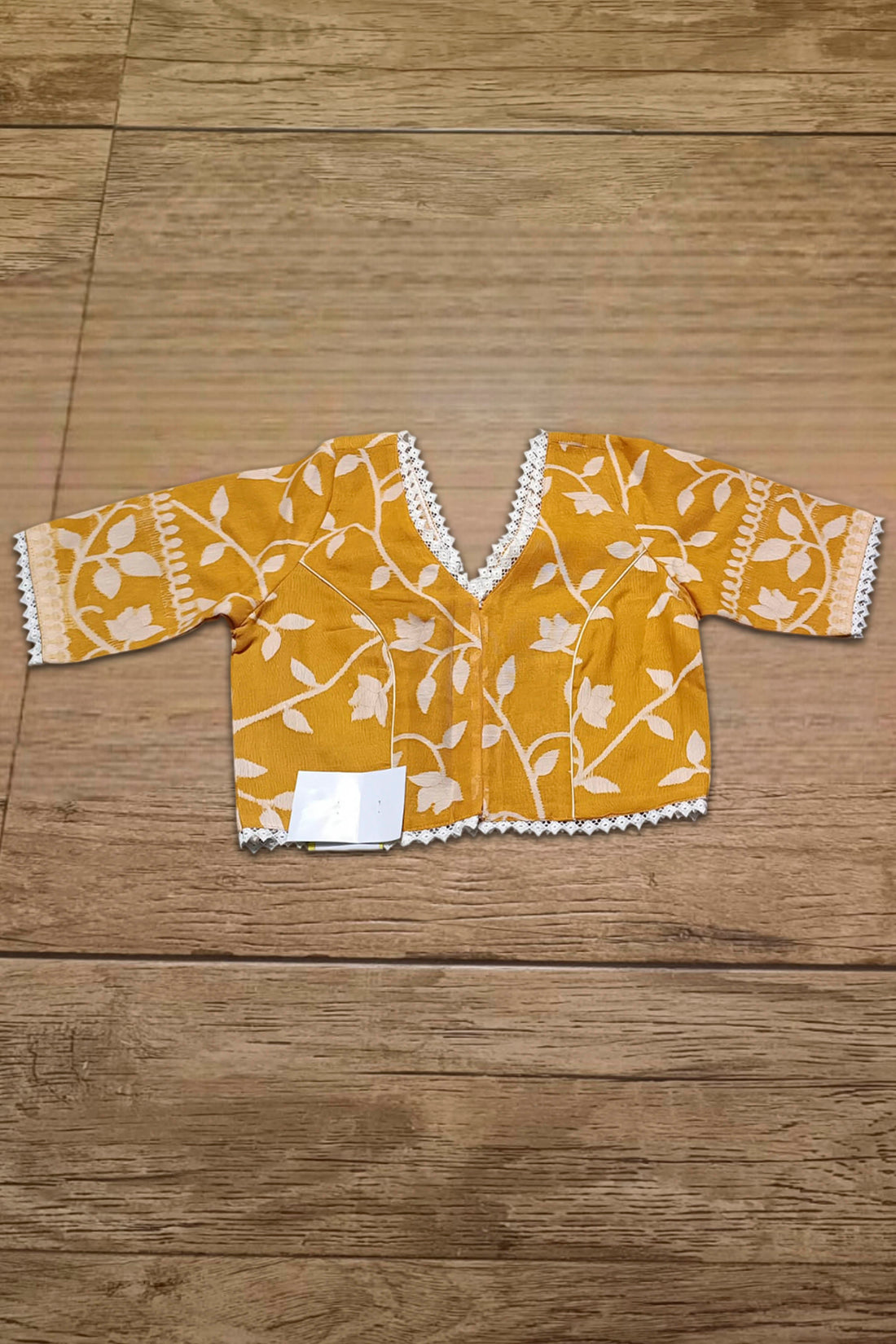 Glass Sleeve Resham Jamdani Blouse SN2025WP037