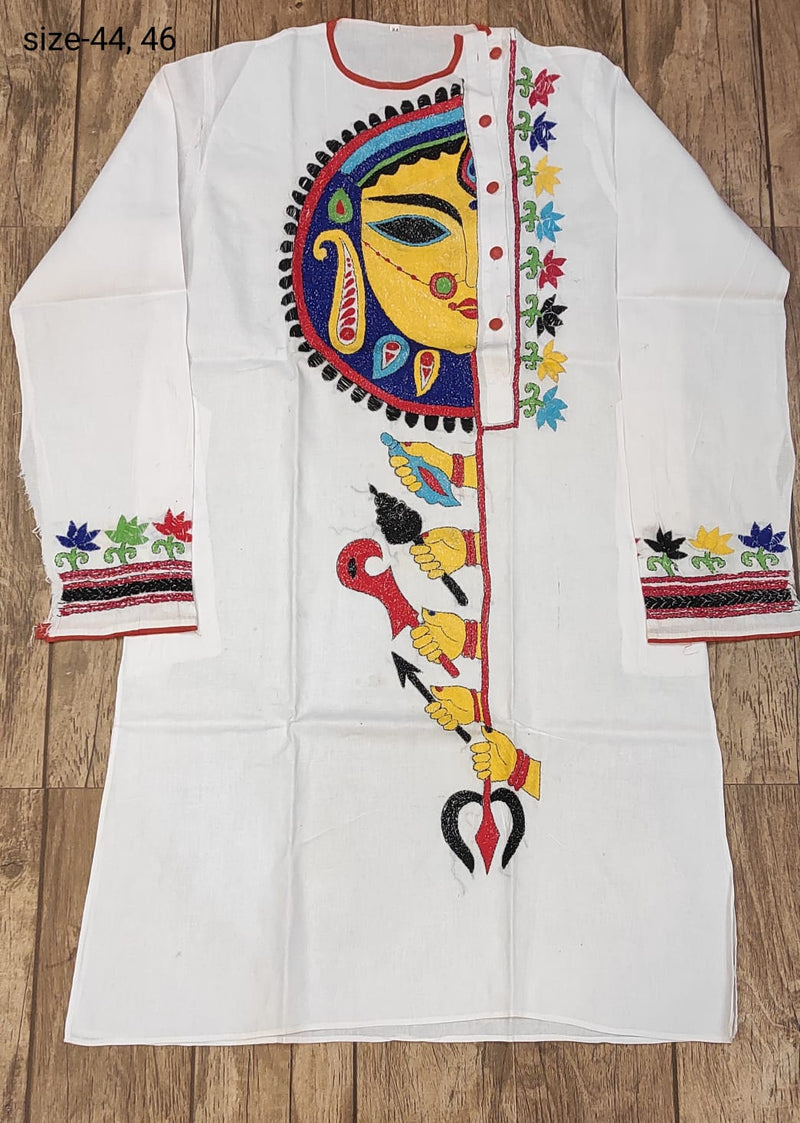 Cotton Kantha Stitch (Hand Embroidery) Panjabi SN2023WPCK49