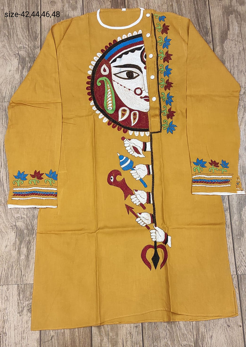 Cotton Kantha Stitch (Hand Embroidery) Panjabi SN2023WPCK52