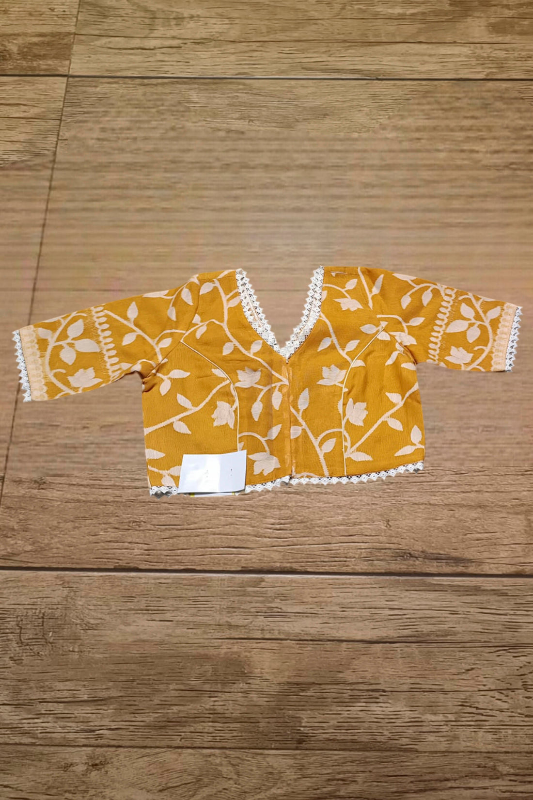 Glass Sleeve Resham Jamdani Blouse SN2025WP052