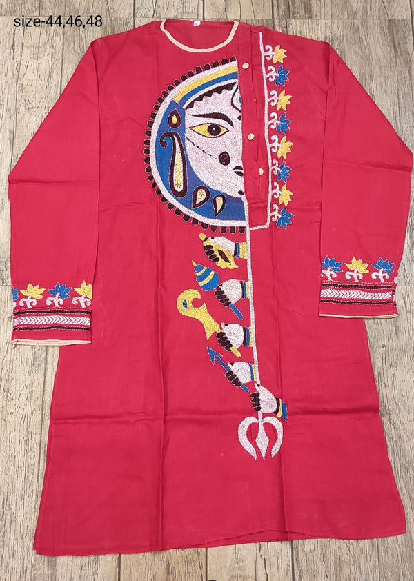 Cotton Kantha Stitch (Hand Embroidery) Panjabi SN2023WPCK58