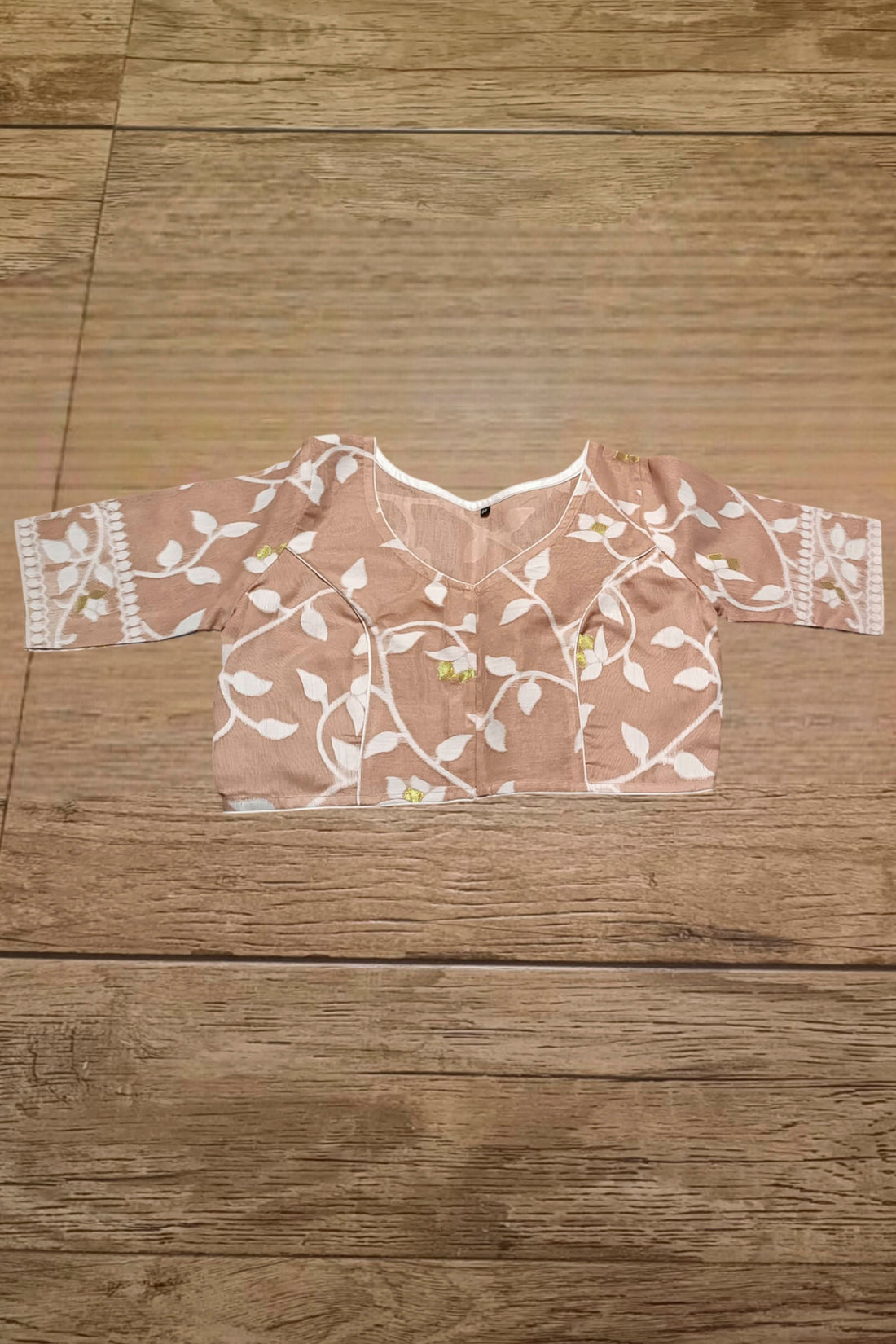 Glass Sleeve Resham Jamdani Blouse SN2025WP058