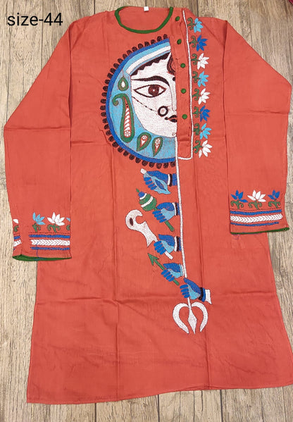 Cotton Kantha Stitch (Hand Embroidery) Panjabi SN2023WPCK59
