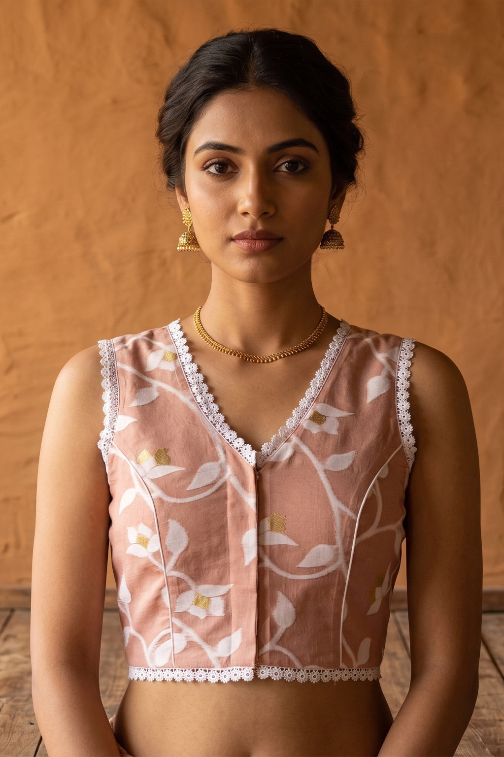 Sleeveless Rasham Jamdani Blouse SN2025WP059