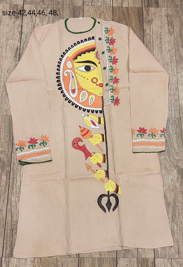 Cotton Kantha Stitch (Hand Embroidery) Panjabi SN2023WPCK61