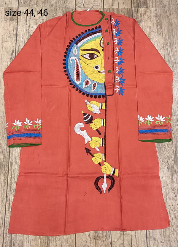 Cotton Kantha Stitch (Hand Embroidery) Panjabi SN2023WPCK62