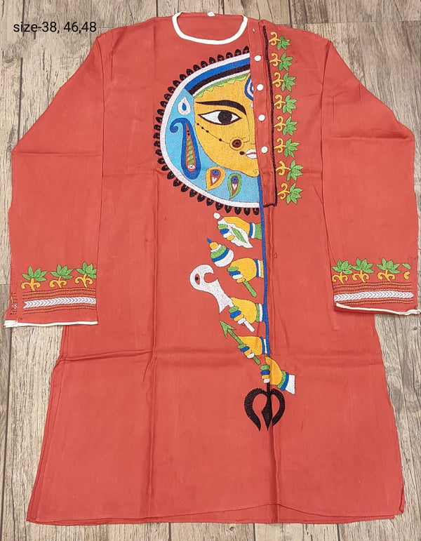 Cotton Kantha Stitch (Hand Embroidery) Panjabi SN2023WPCK64
