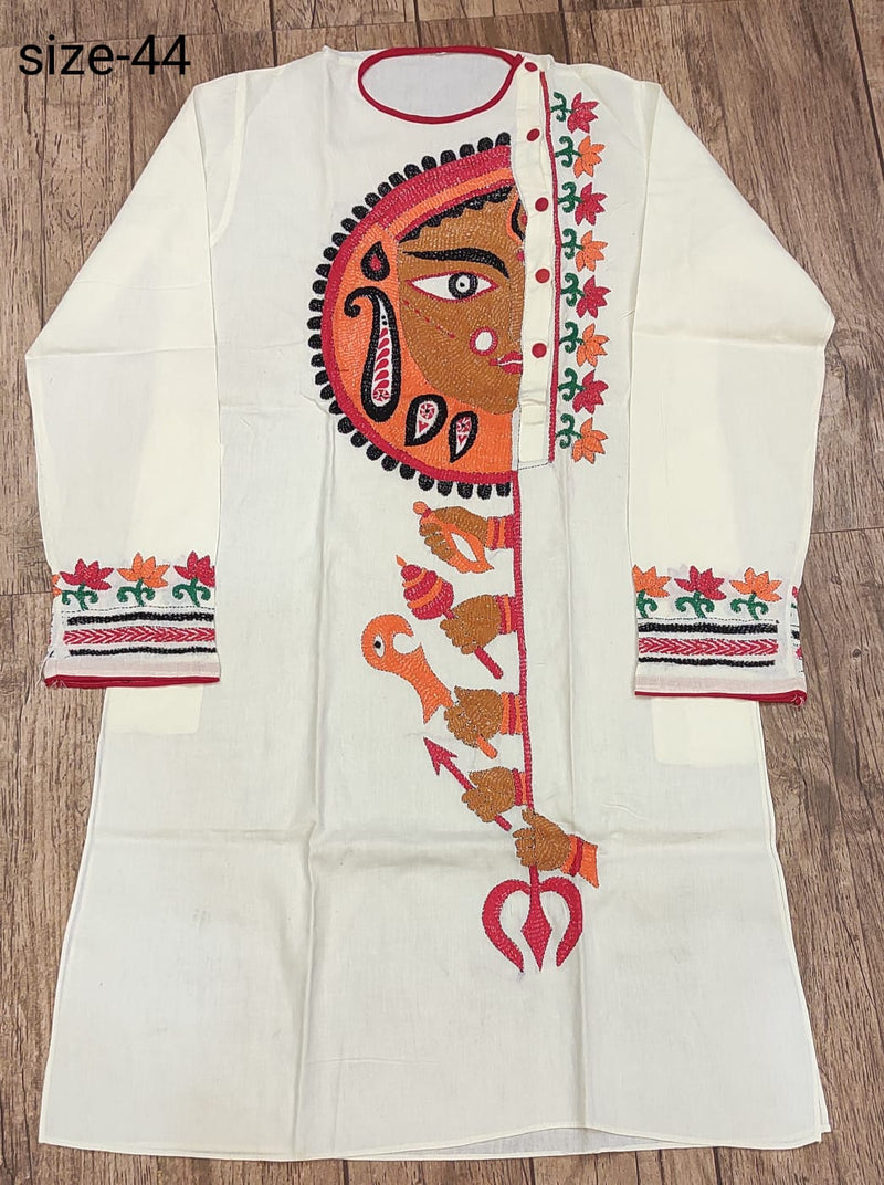 Cotton Kantha Stitch (Hand Embroidery) Panjabi SN2023WPCK65