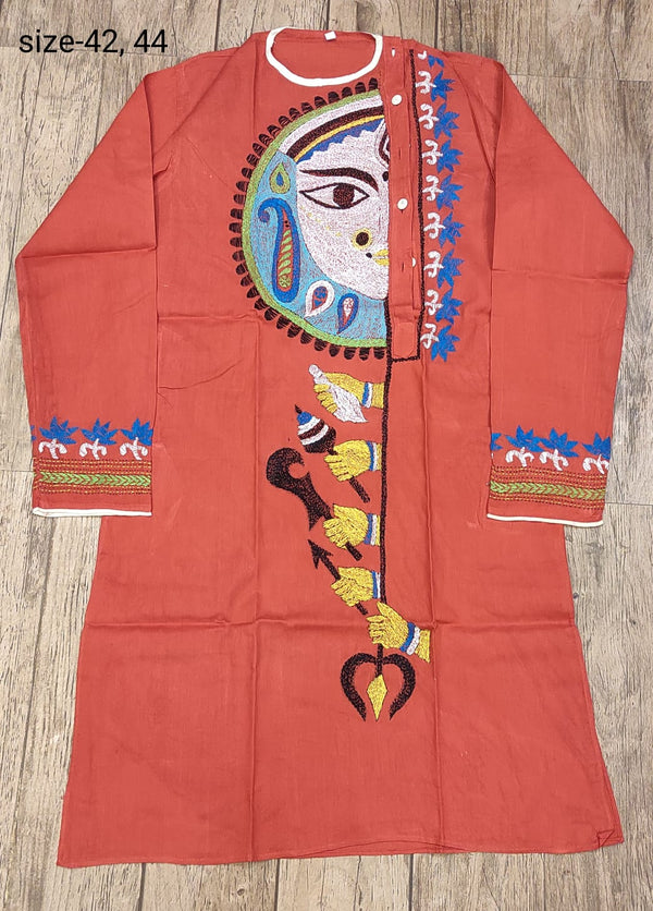 Cotton Kantha Stitch (Hand Embroidery) Panjabi SN2023WPCK466
