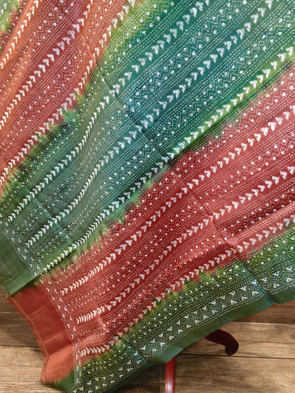 Pure Tussar Kantha Stitch Dupatta SN26KD71