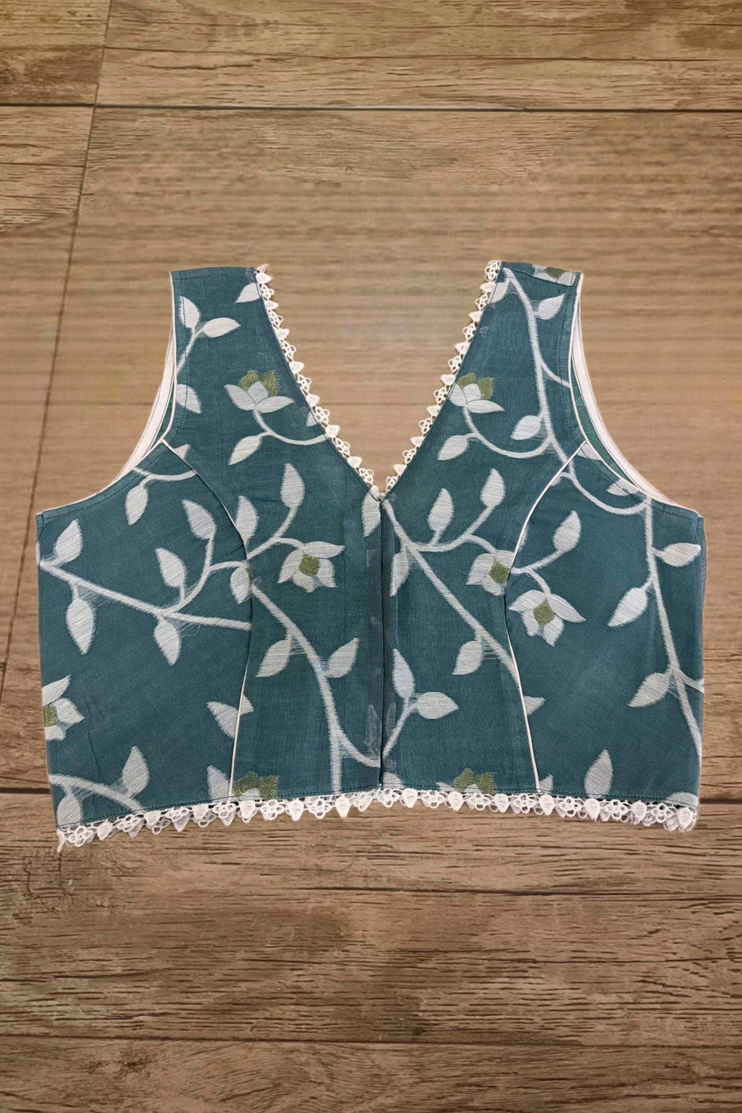 Sleeveless Rasham Jamdani Blouse SN2026WP072