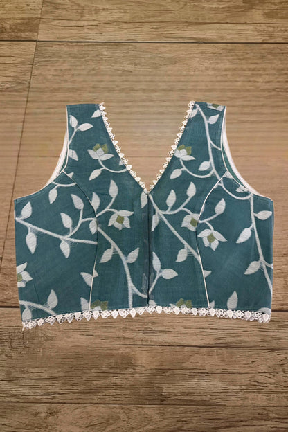 Sleeveless Rasham Jamdani Blouse SN2026WP072