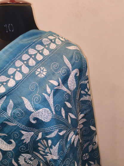 Pure Tussar Kantha Stitch Dupatta SN26KD77
