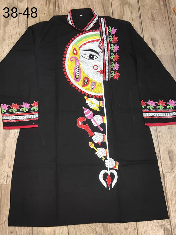 Cotton Kantha Stitch (Hand Embroidery) Panjabi SN2023WPCK78