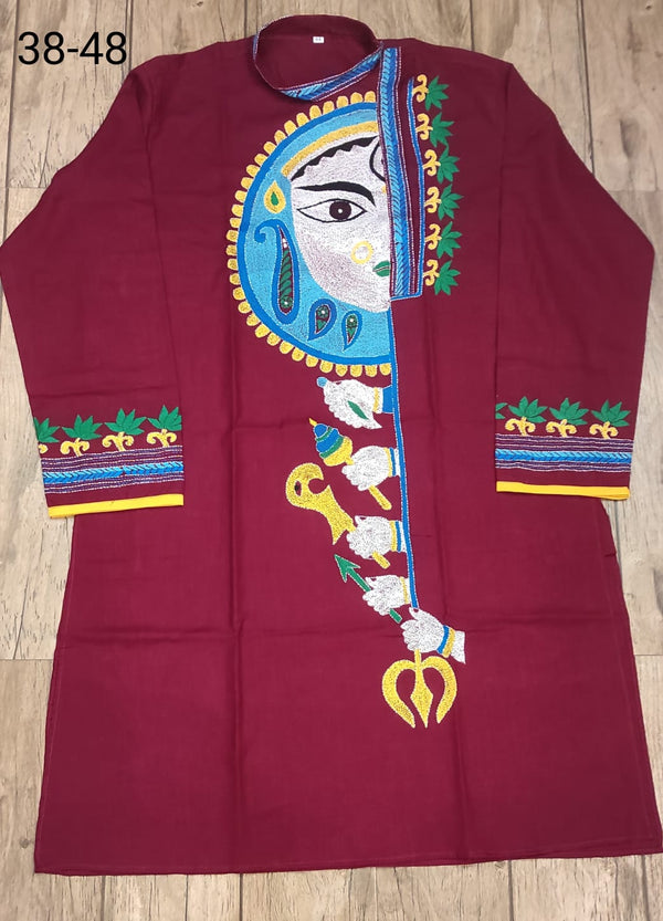 Cotton Kantha Stitch (Hand Embroidery) Panjabi SN2023WPCK80