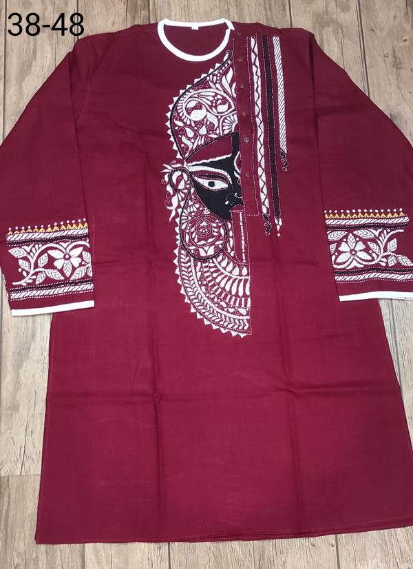 Cotton Kantha Stitch (Hand Embroidery) Panjabi SN2023WPCK82