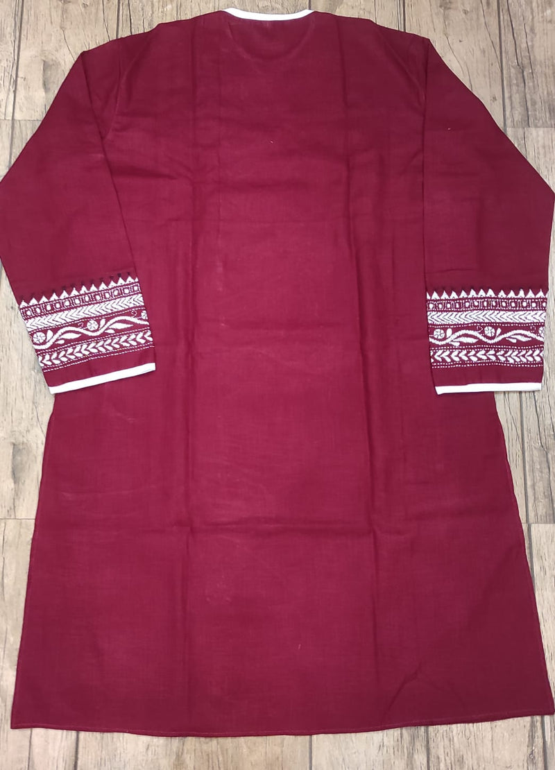 Cotton Kantha Stitch (Hand Embroidery) Panjabi SN2023WPCK85