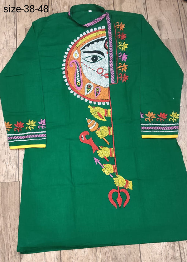 Cotton Kantha Stitch (Hand Embroidery) Panjabi SN2023WPCK86