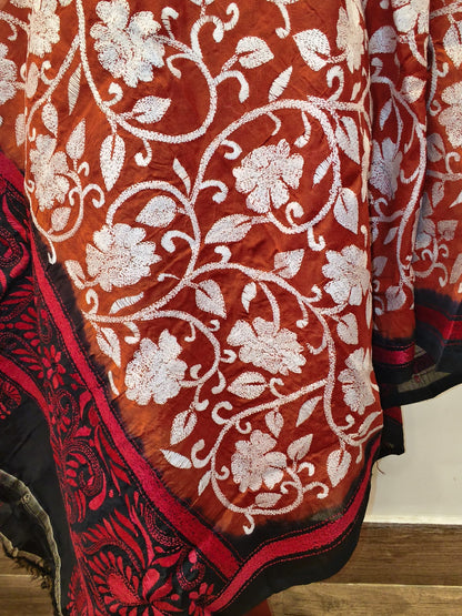 Pure Tussar Kantha Stitch Dupatta SN26KD88