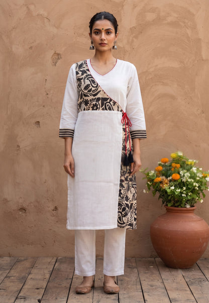 Pure Cotton Kantha stitch patch Kurti SN2023WPCK97