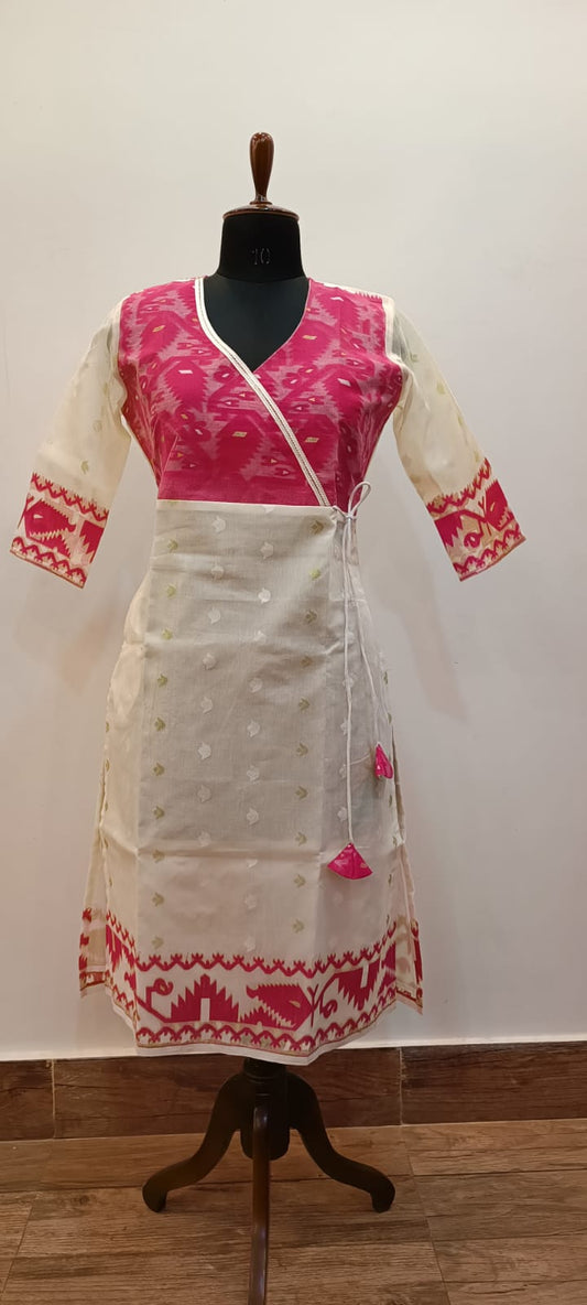 Resham Jamdani Kurti SN2023WPRJ101