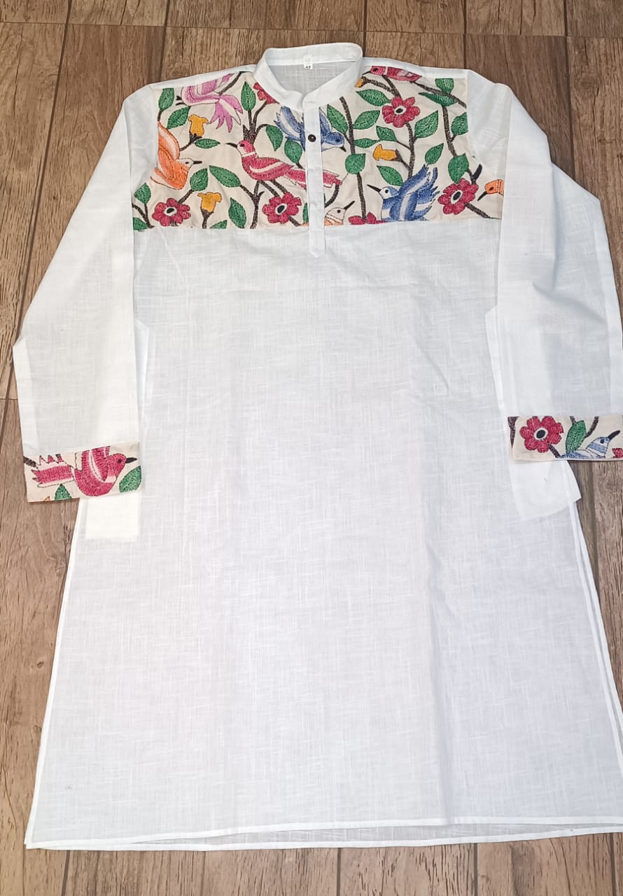 Cotton Kantha Stitch Patch Panjabi SN2023WPCK101