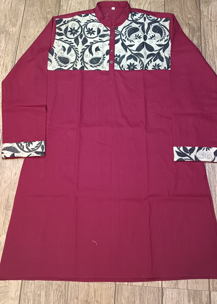 Cotton Kantha Stitch Patch Panjabi SN2023WPCK102