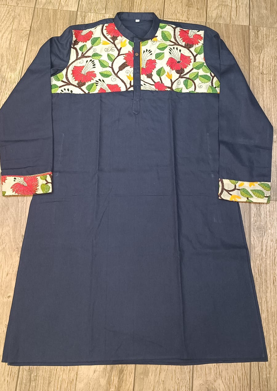 Cotton Kantha Stitch Patch Panjabi SN2023WPCK103