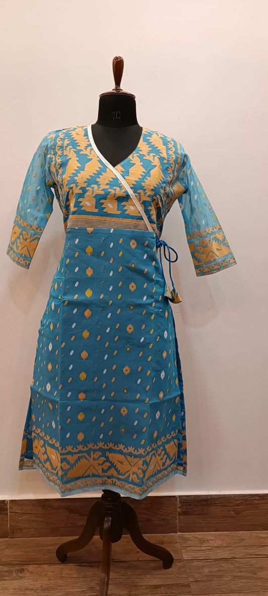 Resham Jamdani Kurti SN2023WPRJ104