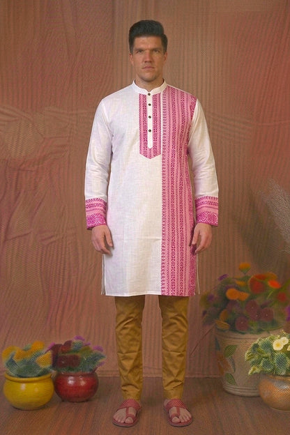 Designed Pure Cotton Panjabi SN2024WP105