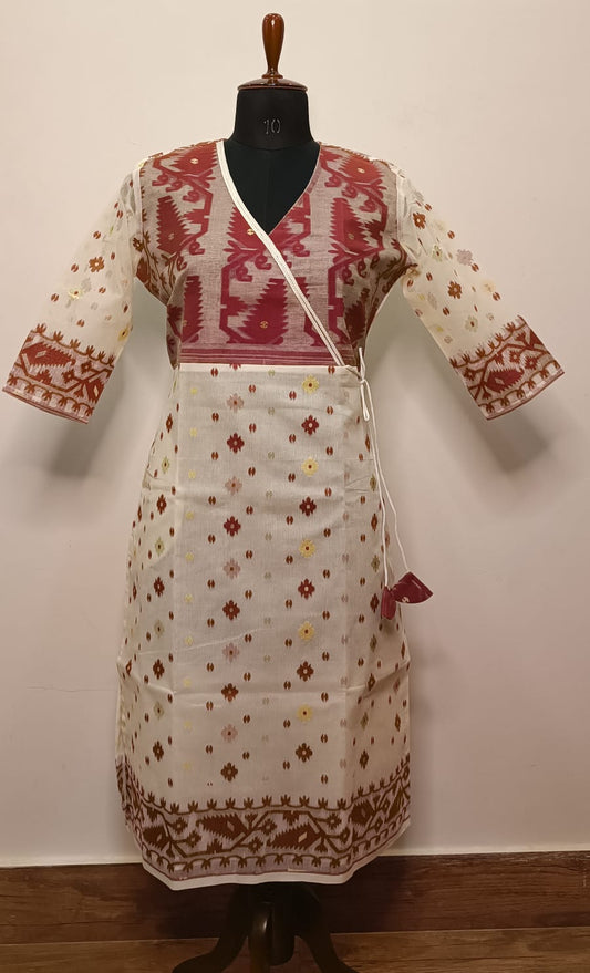 Resham Jamdani Kurti SN2023WPRJ106