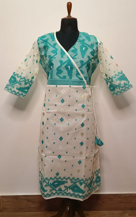 Resham Jamdani Kurti SN2023WPRJ110