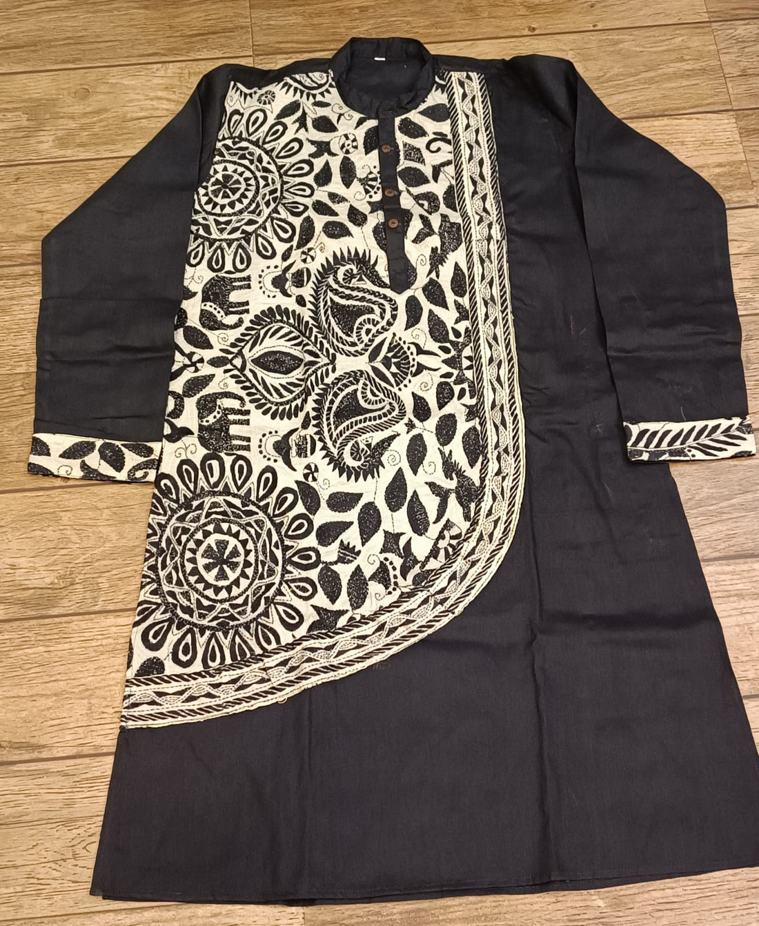 Cotton Kantha Stitch (Hand Embroidery) Panjabi SN2024WP114