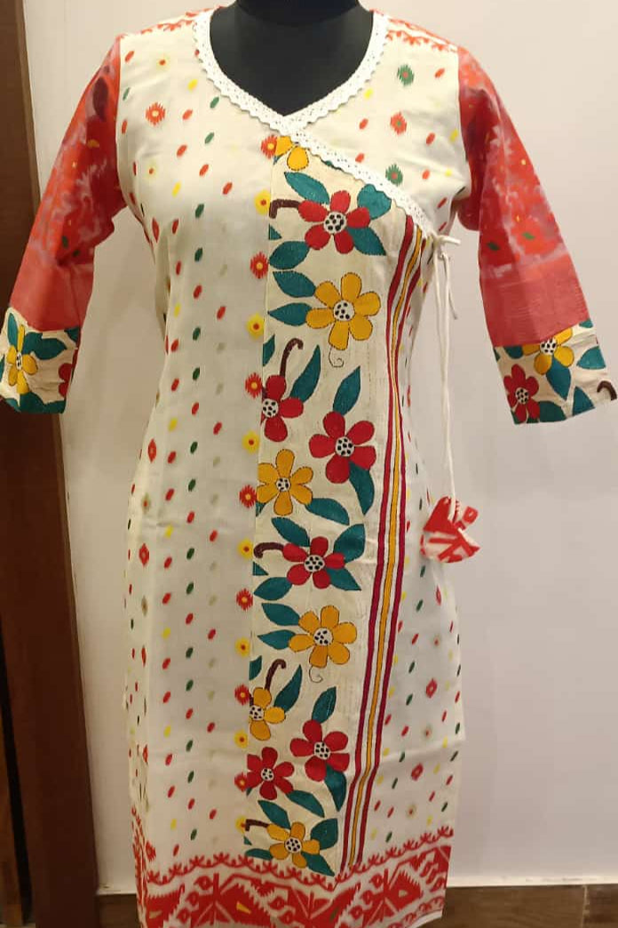 Resham Jamdani Kurti SN2023WPRJ116