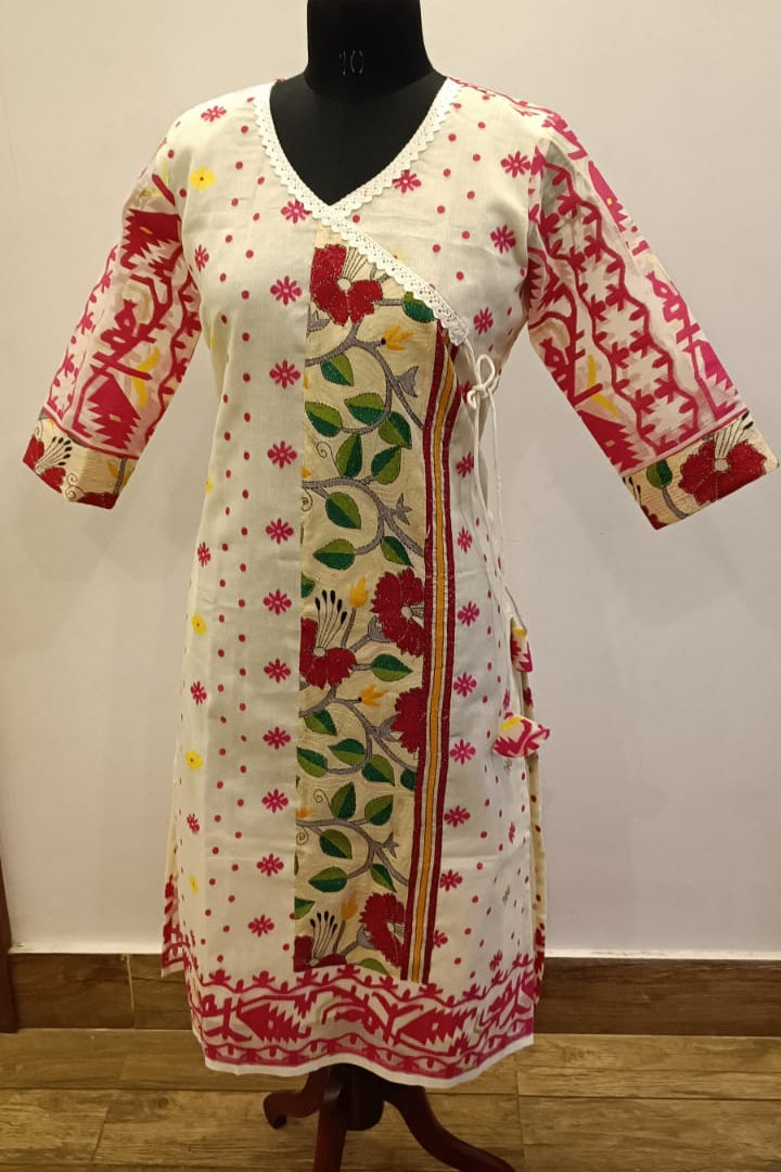 Resham Jamdani Kurti SN2023WPRJ117