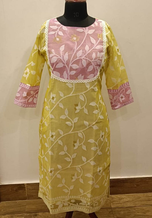 Resham Jamdani Kurti SN2025WPRJ133