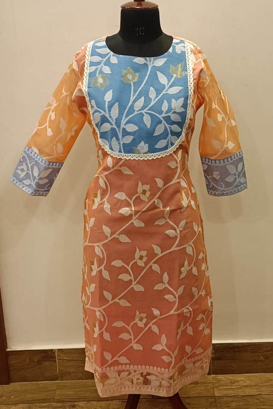 Resham Jamdani Kurti SN2025WPRJ134