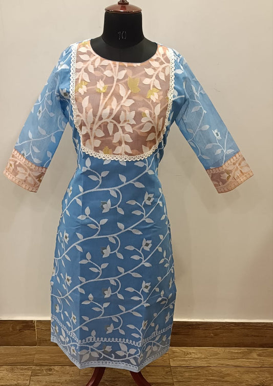 Resham Jamdani Kurti SN2025WPRJ138