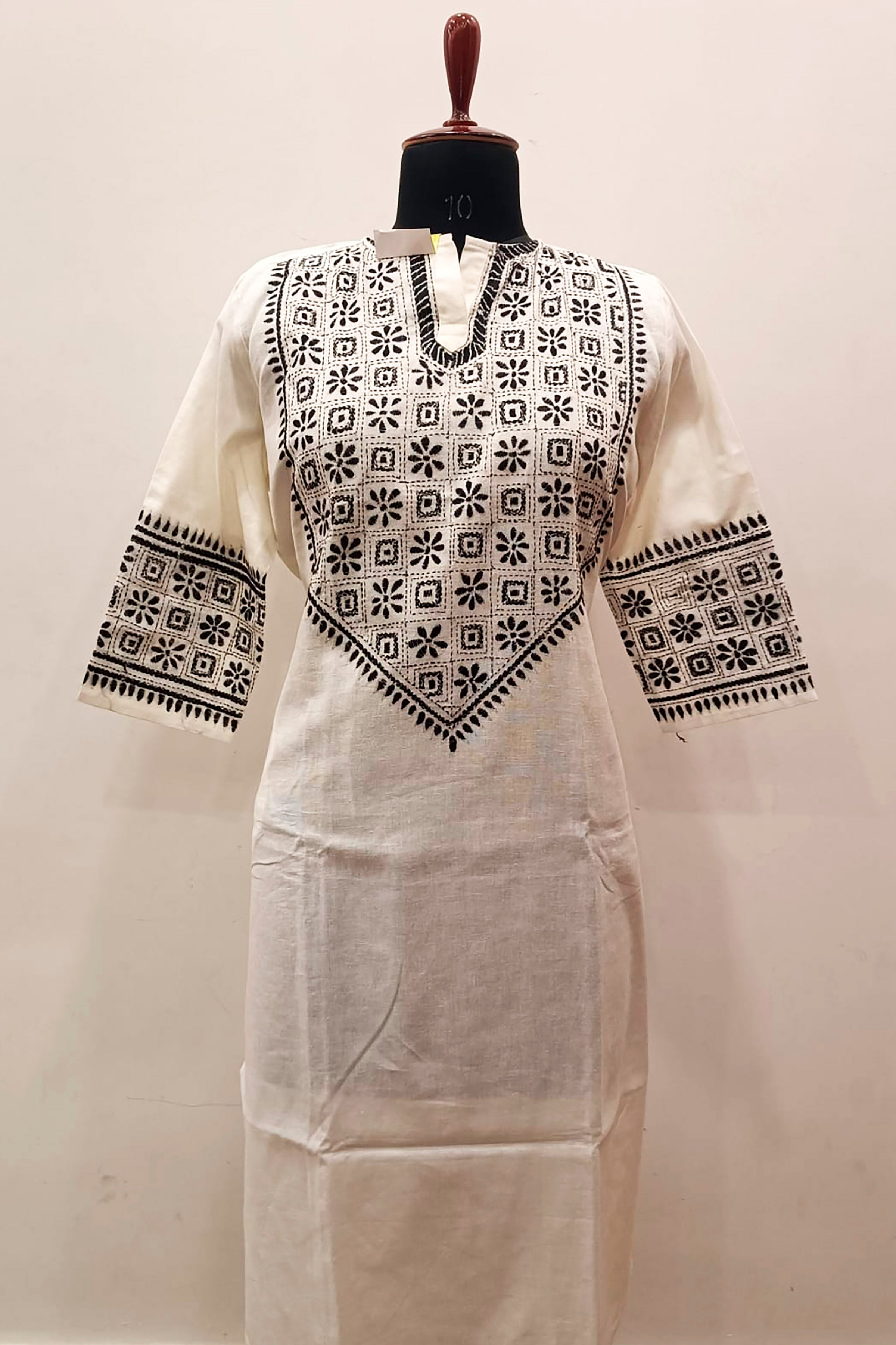 Pure Cotton Kurti With Exclusive Kantha Work SN2026WPCK148