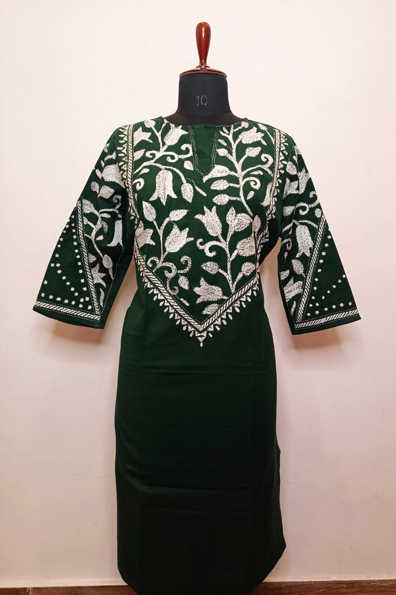 Pure Cotton Kurti With Exclusive Kantha Work SN2026WPCK152