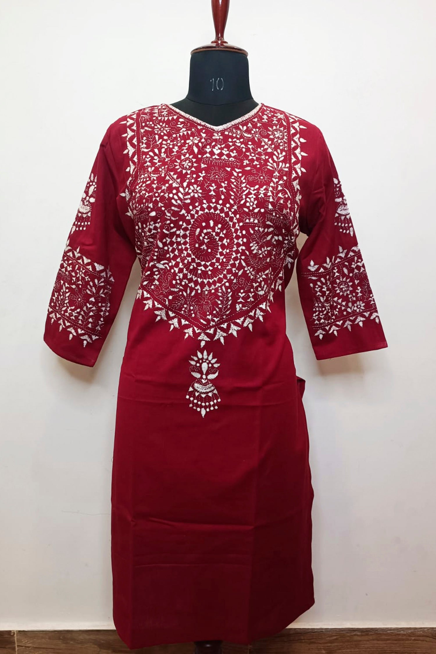 Pure Cotton Kurti With Exclusive Kantha Work SN2026WPCK154